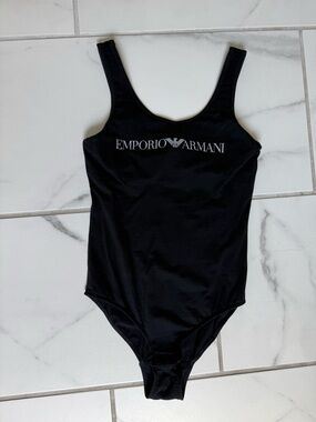 Emporio Armani Black Women's Logo One-Piece